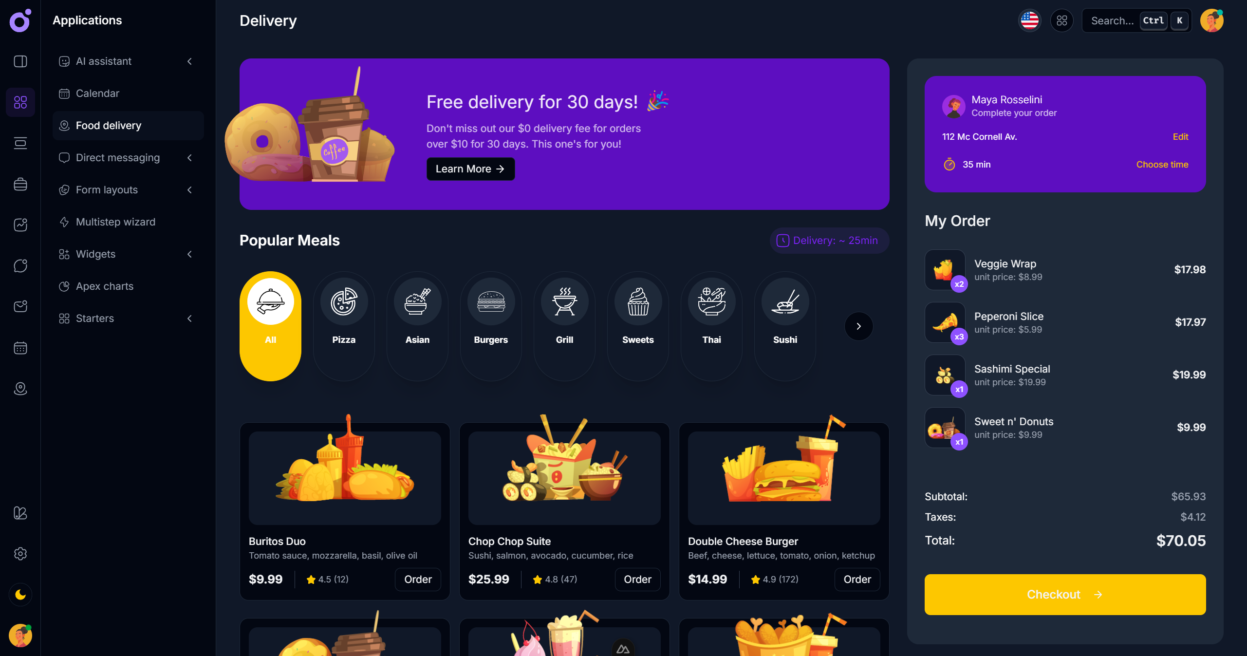 Tairo - Delivery dashboard