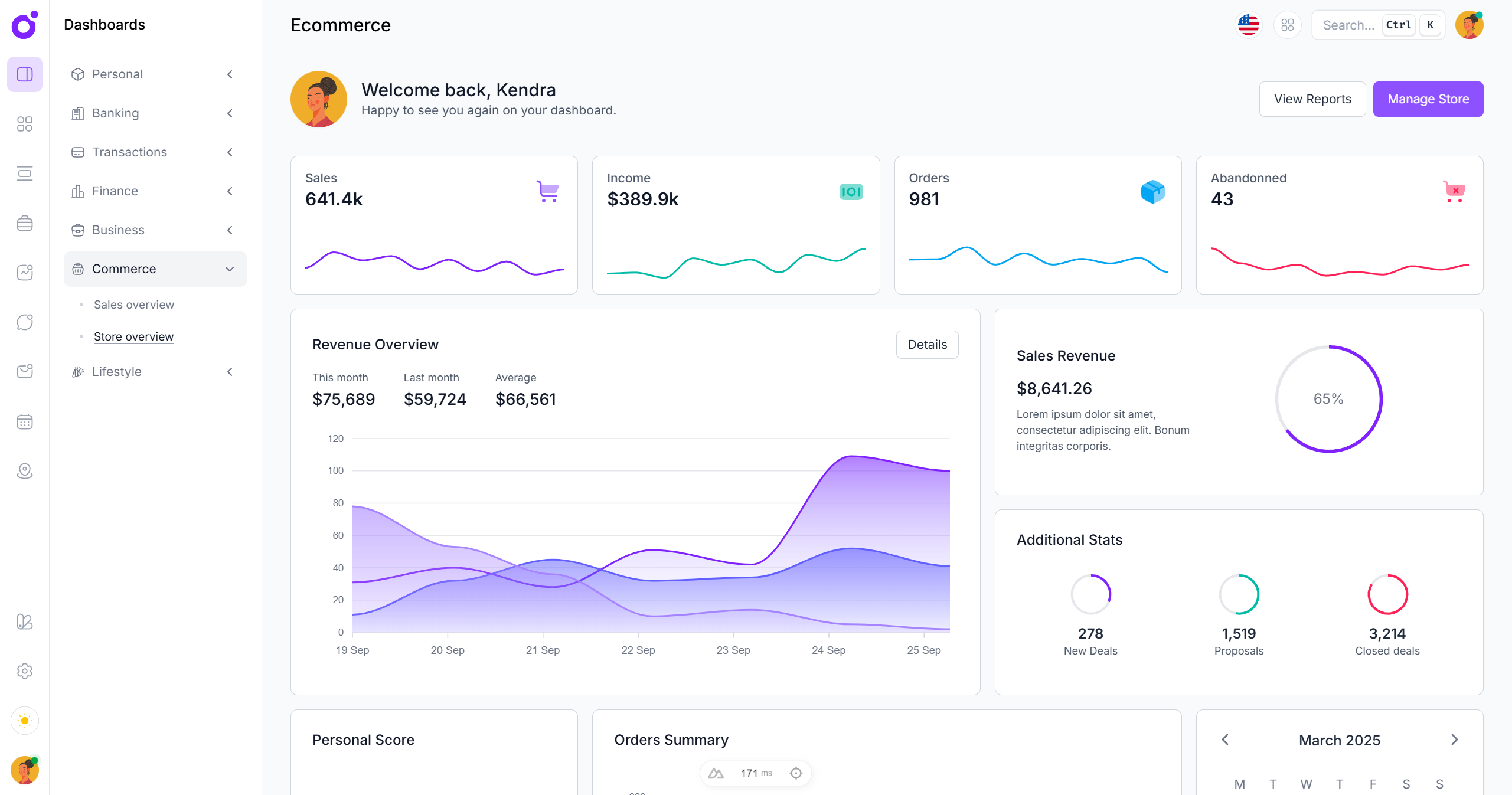 Tairo - Ecommerce dashboard
