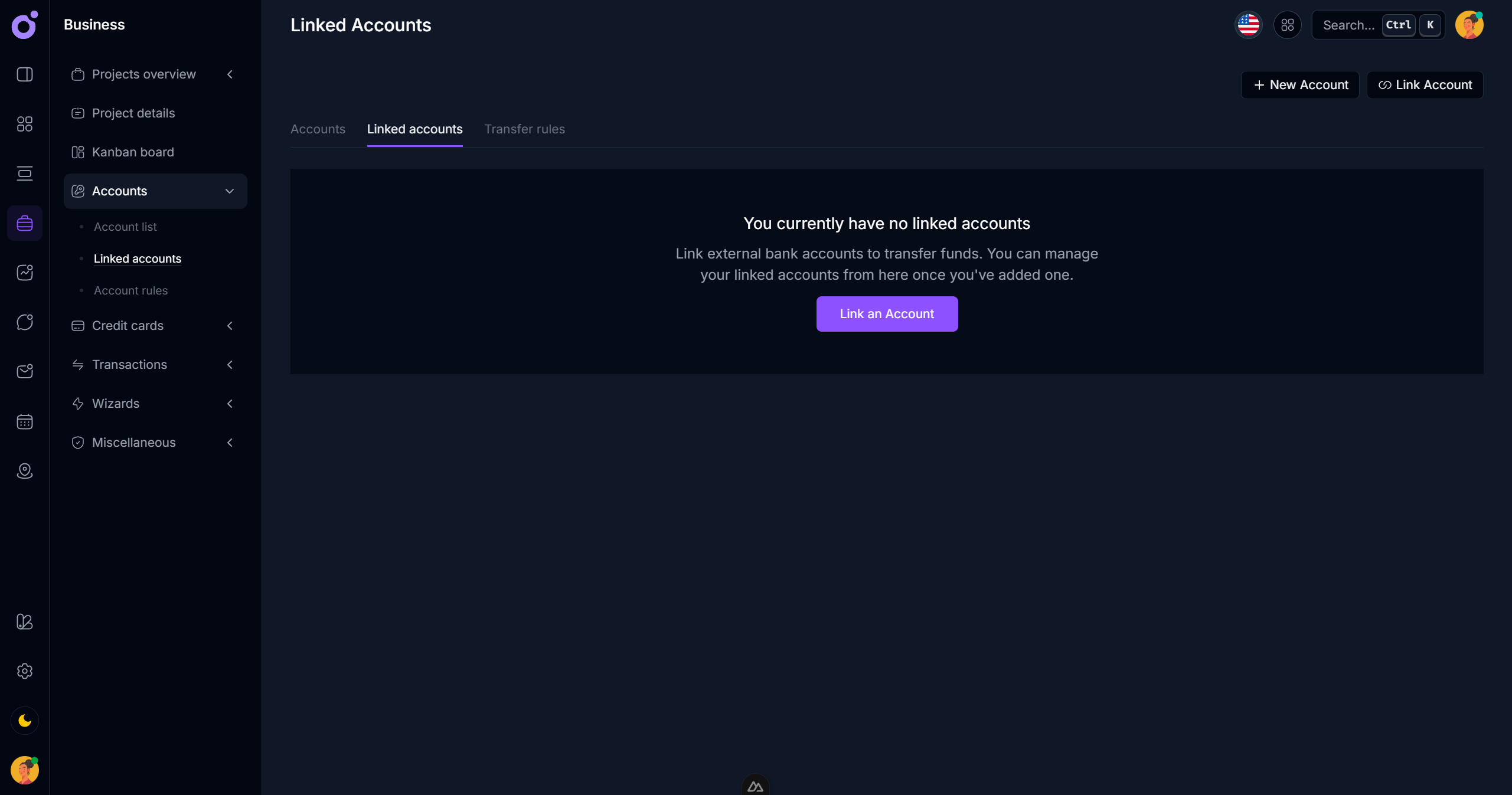 Tairo - Linked accounts