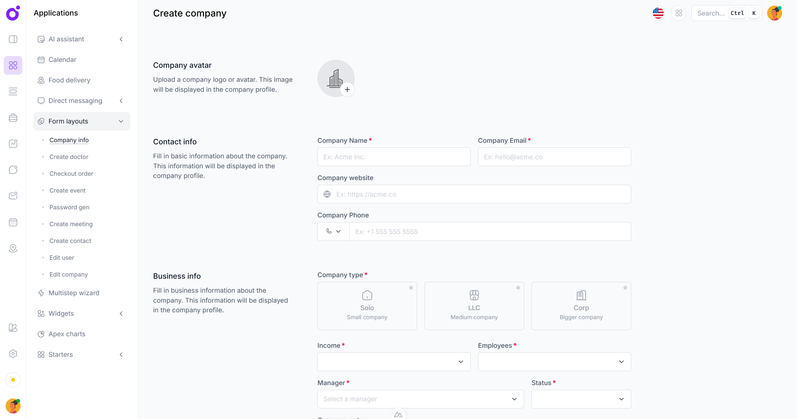 Tairo - Form layout 1