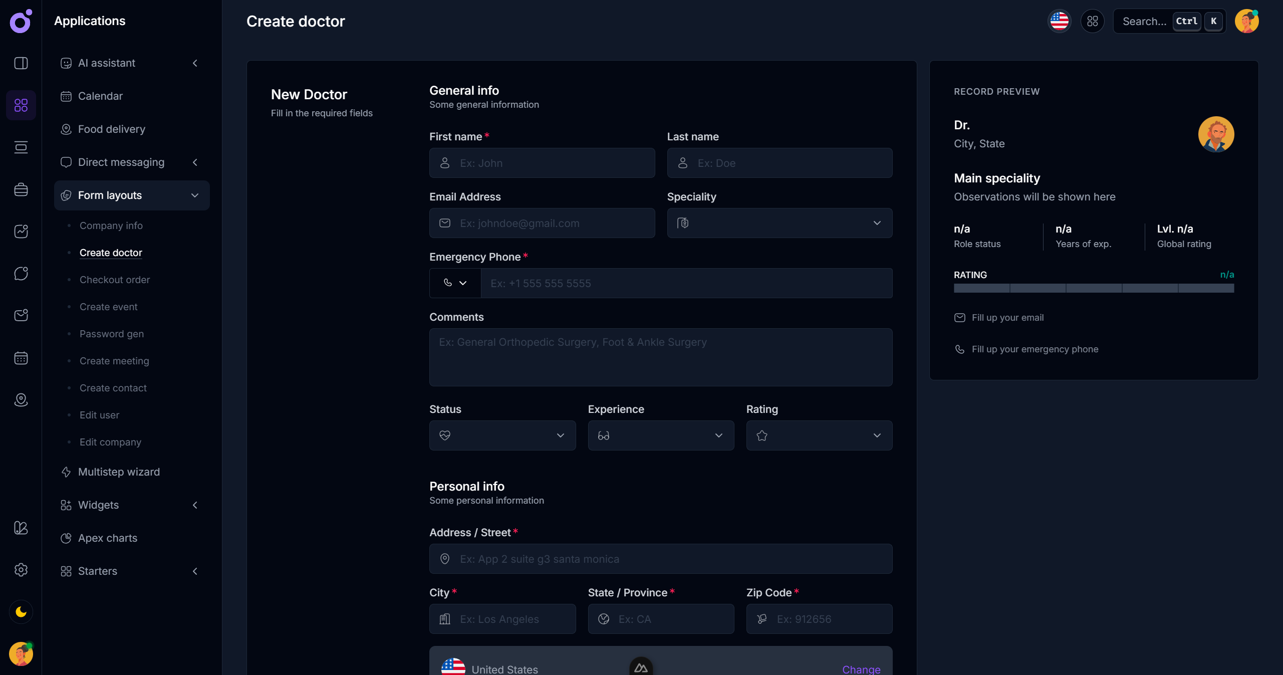 Tairo - Form layout 2