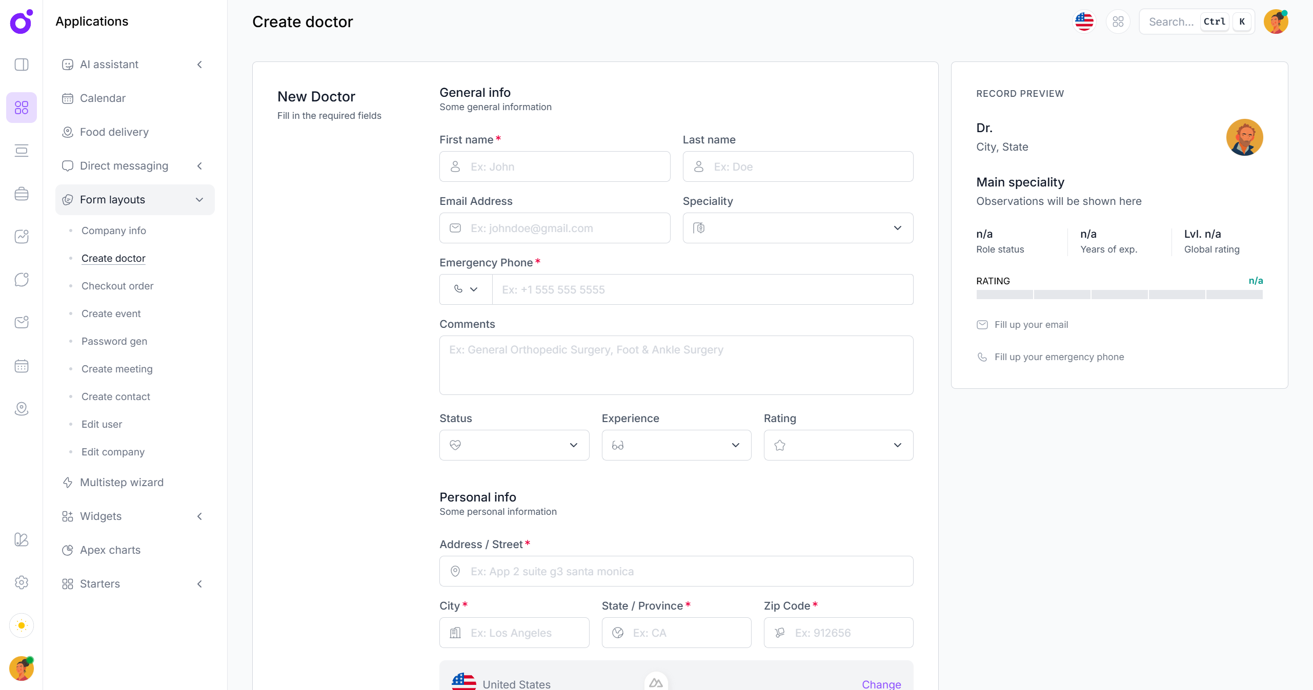 Tairo - Form layout 2