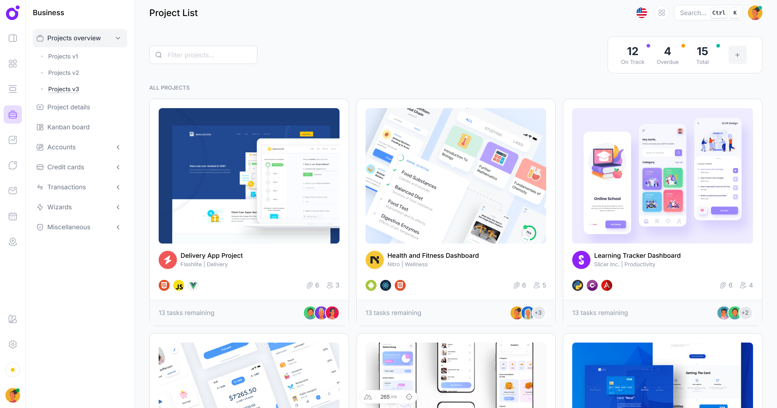 Tairo - Project list 3
