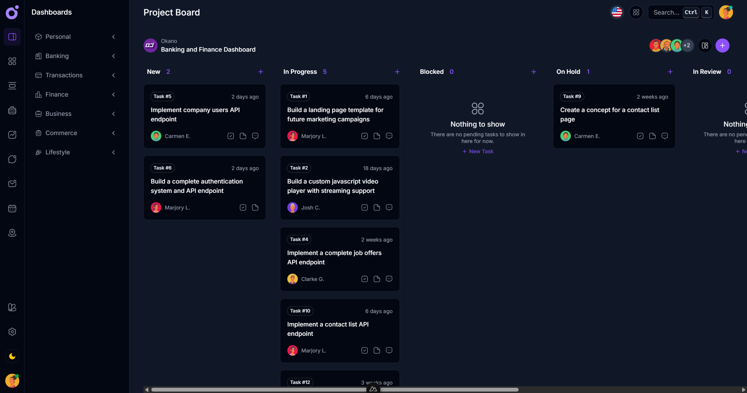 Tairo - Project board