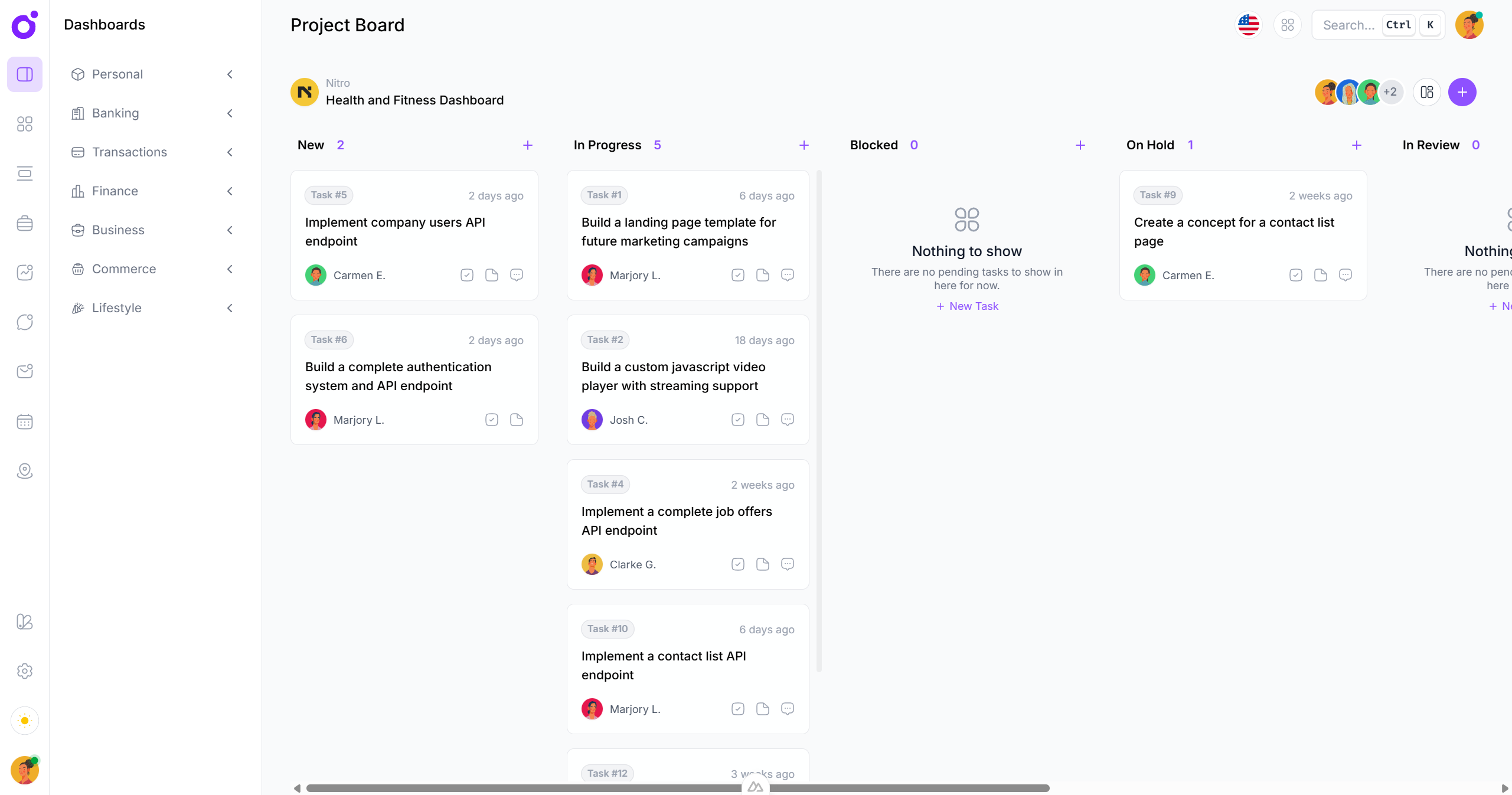Tairo - Project board