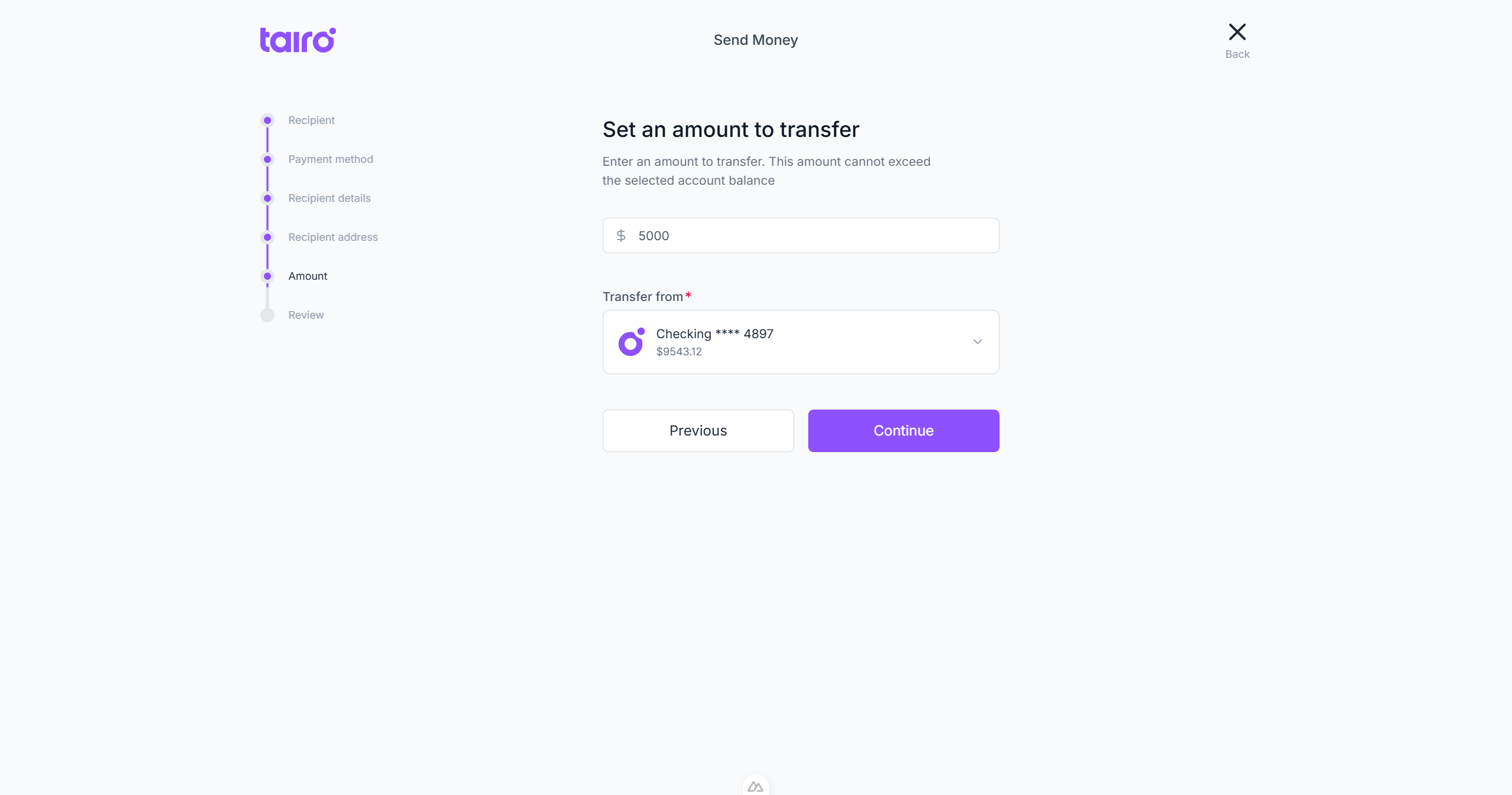 Tairo - Send - Step 5
