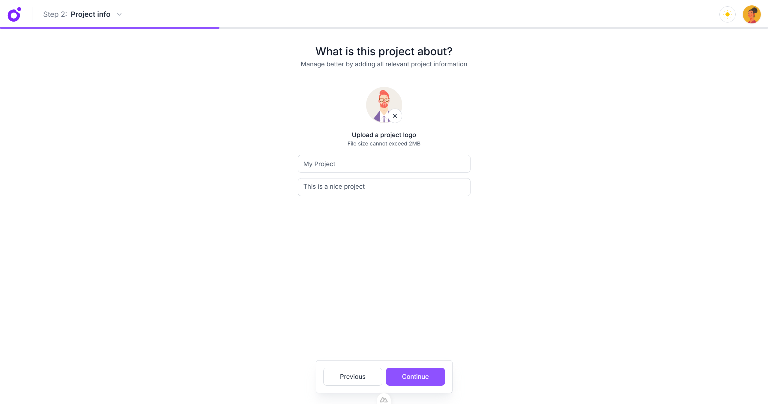 Tairo - Wizard — Step 2