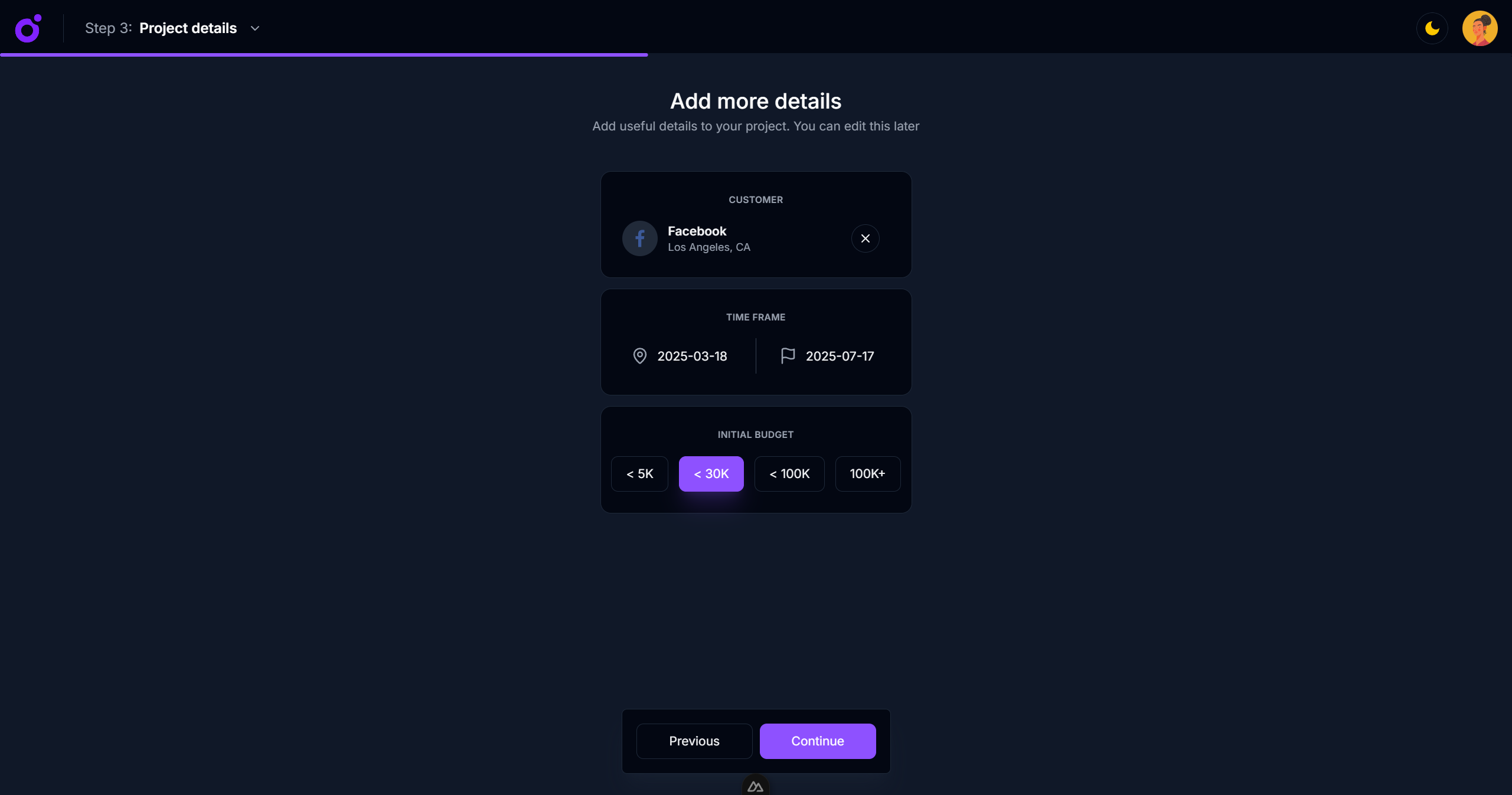 Tairo - Wizard — Step 3