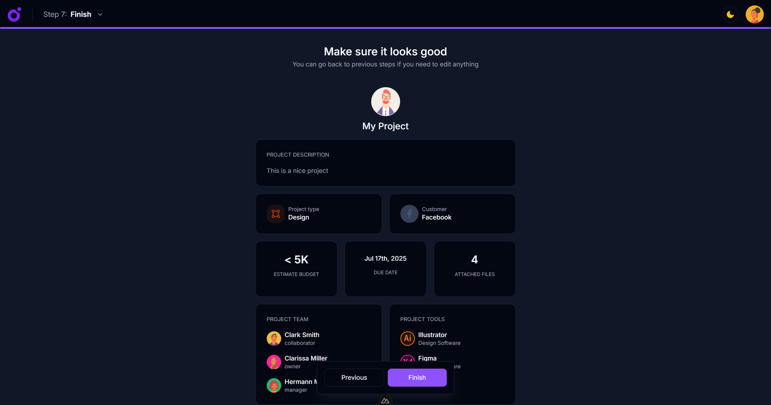 Tairo - Wizard — Step 7